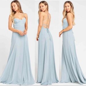 Show Me Your MuMu Sky Blue Backless Dress
